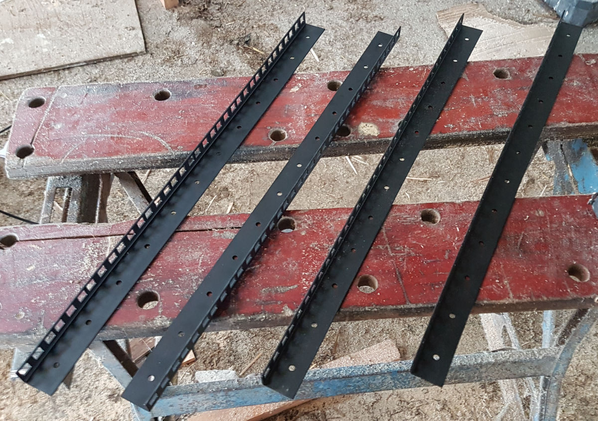 Pre-made rack rails.